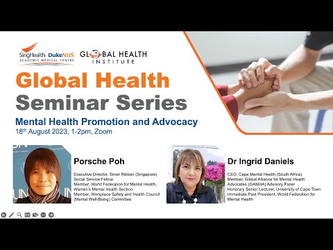 Global Health Seminar Series: Mental Health Promotion and Advocacy