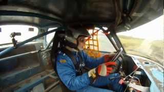 preview picture of video 'Bilcross Elverum: Co-driver Eriksen ratter Saab!'