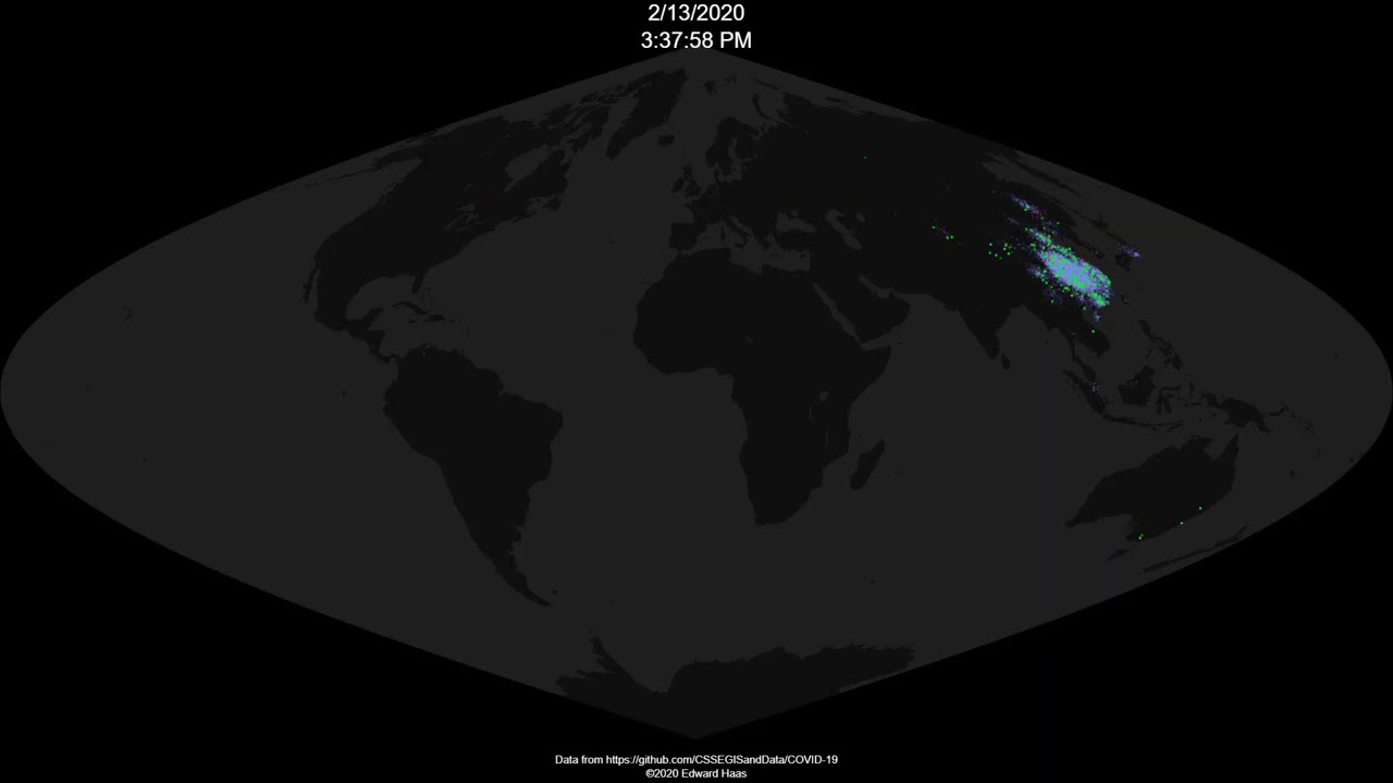Koronavirüsün dünyaya nasıl yayıldığını gösteren çarpıcı video