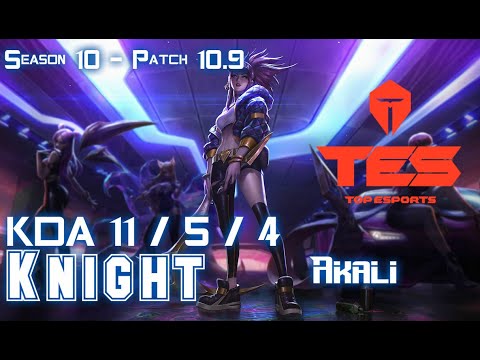 TES Knight AKALI vs LISSANDRA Mid - Patch 10.9 KR Ranked