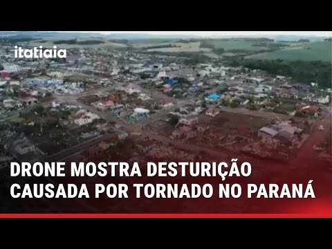 VEJA A DESTRUIÇÃO DEIXADA POR TORNADO EM RIO BONITO DO IGUAÇU, NO PARANÁ