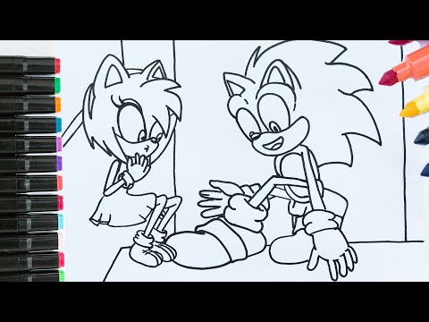 Sonic and Amy Ross coloring pages | Sonic Coloring Pages | Coloring Pages