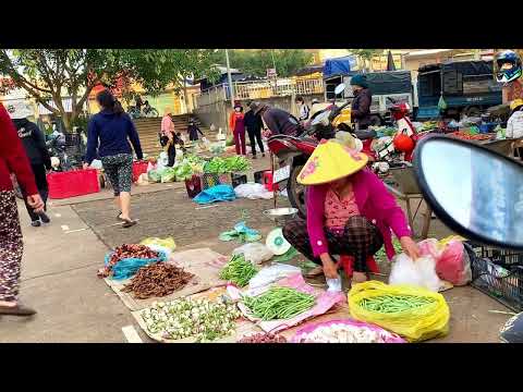 Mercado Di Linh na Estrada Nacional 20 - Por aqui, vá para a cidade de Da Lat - Sons relaxantes | Thang Phan diariamente