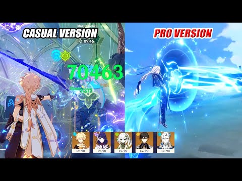 When You Try Neuvillette Casual Version : Hydro Traveler 4.0 Floor 12 HyperBloom Showcase