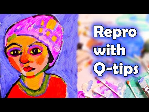 Paint with  Q TIPs Cotton Swab Painting Techniques EASY 📌 - Alexej von jawlensky
