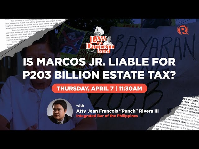 Marcos Jr.’s camp still evades issue of unpaid estate tax