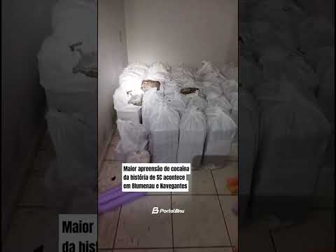 Maior apreensão de cocaína da história de SC acontece em Blumenau e Navegantes