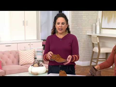 Clarks Collection Leather Side Zip Shooties - Camzin Pace on QVC