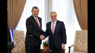 Zohrab Mnatsakanyan's meeting with Rodolfo Nin Novoa, the Foreign Minister of Uruguay