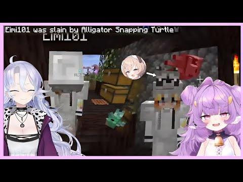 Prank on Minecraft ft. Jelly and Lumi - Muyu and Michiru's Purple Minimoo