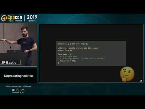 Deprecating volatile - JF Bastien - CppCon 2019
