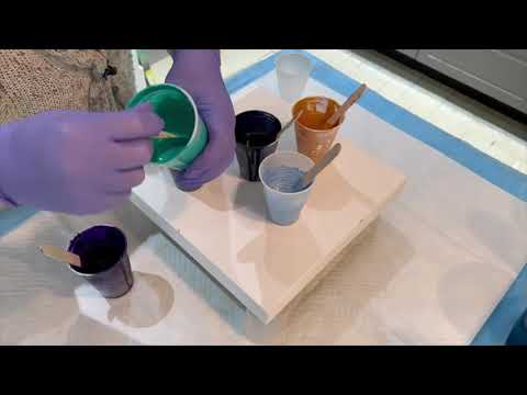 HELLO BLUE! WHOA! - Chopsticks - Wrecked Fluid Pour With This Little Piggy Pigments