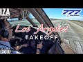 EXCLU B777 LAX Los Angeles TAKEOFF 24L 3 Cockpit Angles Of View 4K ATC Crew Coms