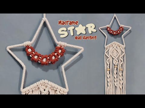 DIY Makramee-Stern-Wandbehang | Makramee-Stern-Tutorial