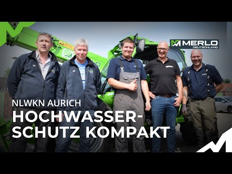NLWKN: Merlo Teleskoplader gegen große Wassermassen (Einsatz im Hochwasserschutz)