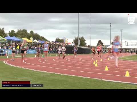 Girls U11 4 x 100m Heat 3 - 2019 SUBWAY State Relay Championships // LAVicTV