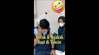 Download lagu Viral Ngakak takut jarum suntik saat di vaksin #shorts mp3