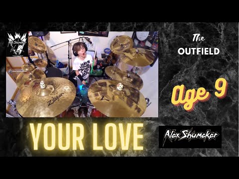 Alex Shumaker drum cover, The Outfield Your Love