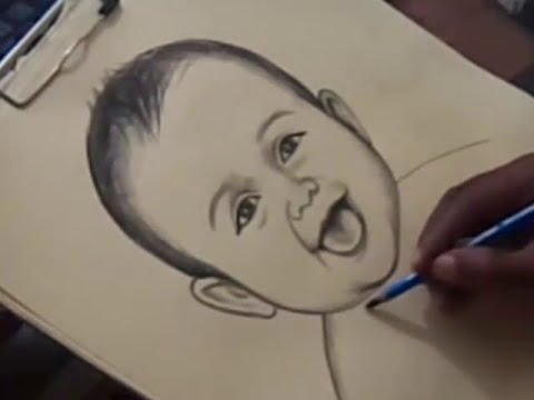 How to Cute Baby Drawing in Telugu