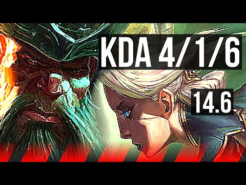 GANGPLANK vs CAMILLE (TOP) | 1800+ games, 4/1/6 | JP Diamond | 14.6