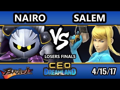 CEO Dreamland 2017 Brawl - NRG | Nairo (Meta Knight) Vs. MVG | Salem (ZSS) SSBB Losers Finals
