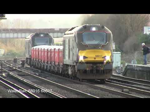 68016 and 68017 Winfrith Nuclear Waste Eastleigh Station "Special Series" 24th March 2022
