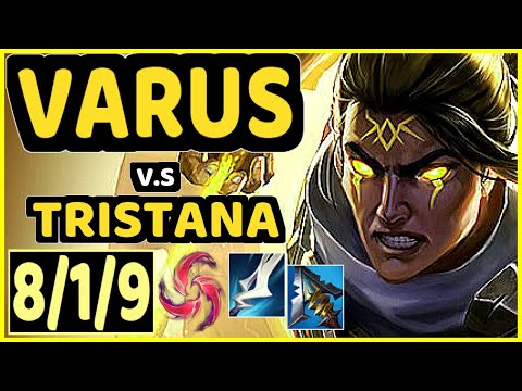 ICE (VARUS) vs TRISTANA - 8/1/9 KDA BOTTOM ADC GAMEPLAY - KR Ranked GRANDMASTER