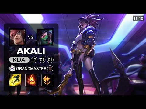 Akali Mid vs Sett - KR Grandmaster Patch 11.10
