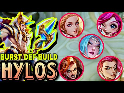 CRAZY HARD GAME!! 5 BURST HEROES are HARD to TANK!! BURST DEF BUILD HYLOS oBest Build ZuruPlaysML