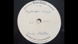 Anne Shelton 'Mysterious People' acetate 45 rpm