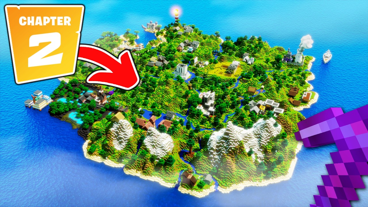 I Built Fortnite Chapter 2 in Minecraft Hardcore!