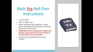 COPA Rollover 2018 Webinar - August 21, 2018