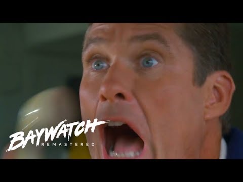 HUGE Waves Wash Mitch Away! Will He Survive?! Find Out In Season 9 Episode 1 Baywatch Remastered
