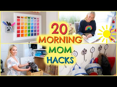 20 MORNING MOM HACKS / PRODUCTIVE MORNING ROUTINE TIPS  |  EMILY NORRIS