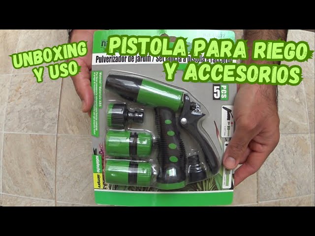 Vídeo relacionado con GRIFEMA, GE1303-1 Pistola de riego, Pistola Agua Jardin Pistola manguera, 8 Patrones Ajustables, Pistola de manguera con Interruptor de pulgar para riego de Césped, Negro