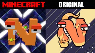 The Craziest Version Alphabet Lore in MINECRAFT Part 5