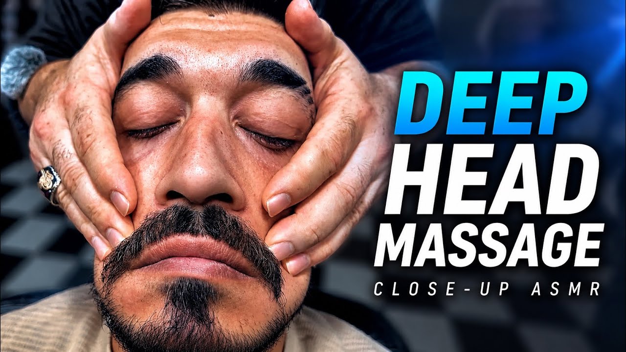 ASMR Close-Up Head Massage 😴 Deep Relaxation, Shoulder Massage & Finger Cracking