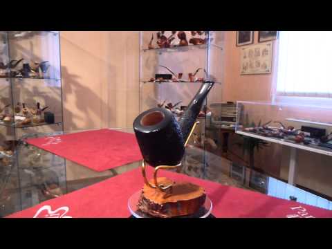 Pipa in radica billiard rusticata black - www.paronellipipe.it