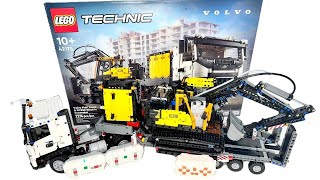 How to Build and Motorize LEGO Technic 42175 Volvo FMX Truck & EC230 Excavator MOC Full RC Mod (4K)