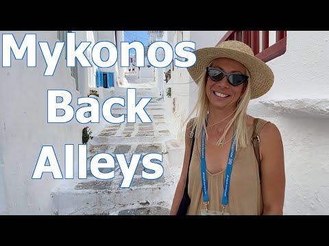 Exploring The Back Alleys of Mykonos Town, Greece