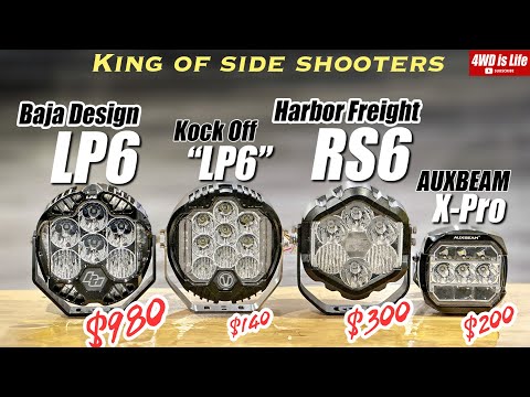 Off road Led Lights comparison - Harbor Freight, Baja Design, Knockoff "LP6", Auxbeam