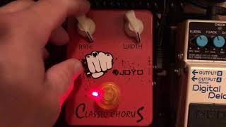 Video thumbnail for Joyo Classic Chorus pedal demo/review by Mountain Man Music