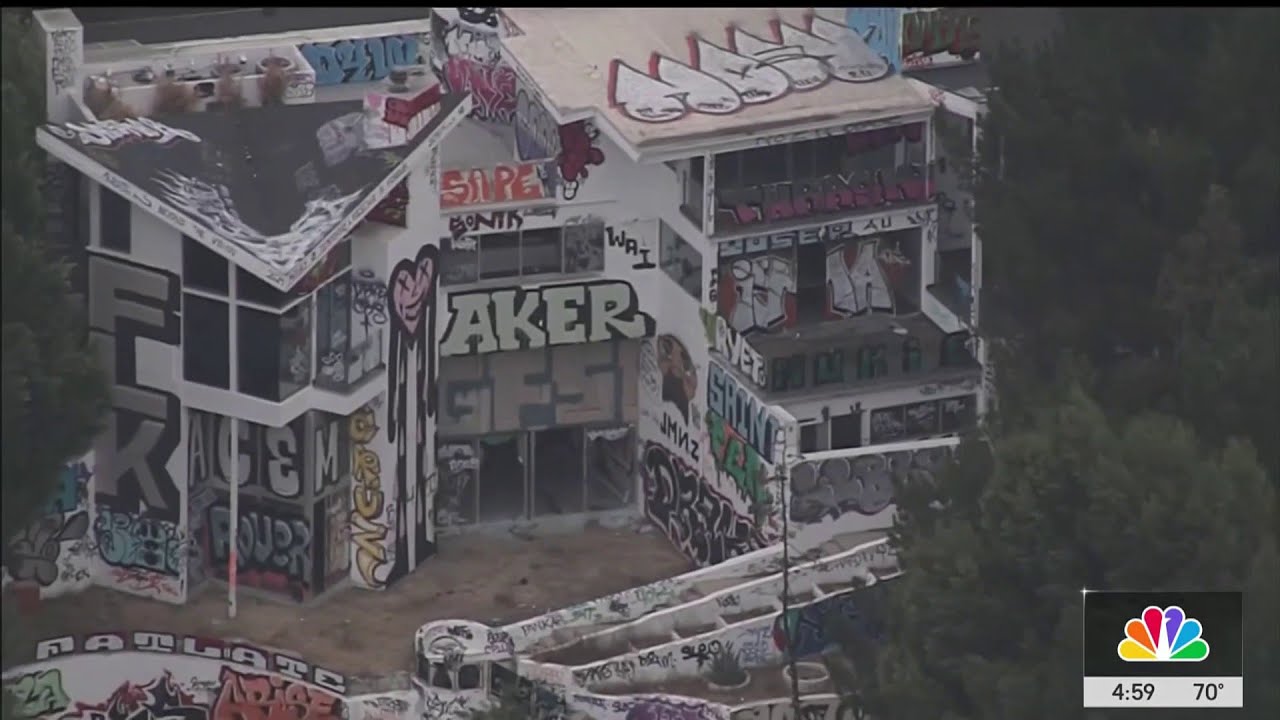 Records: Graffiti-covered mansion in Hollywood Hills declared 'nuisance'