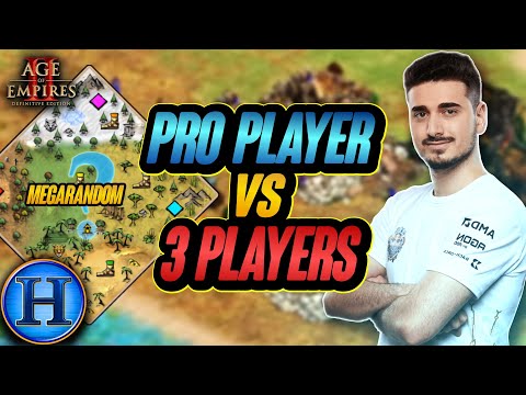 1 Pro vs 3 Players On MEGARANDOM | AoE2