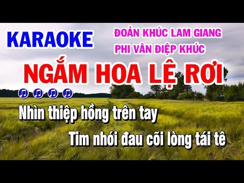 Karaoke | Ngắm Hoa Lệ Rơi | Đoản Khúc Lam Giang - Phi Vân Điệp Khúc | Karaoke Điệu Lý