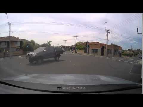 Cyclist narrowly avoids death