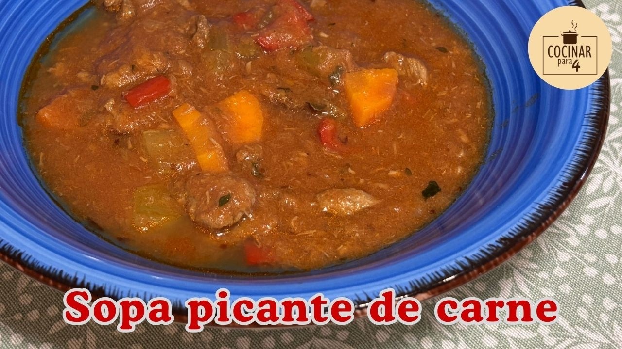 Intensa y aromática Sopa picante de carne