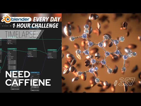 Using Geometry Nodes to get my Caffeine Fix - Blender Every Day #357