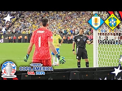 Brazil vs Uruguay Penalties! - CONMEBOL Copa America 2024 | Quarterfinal Match | Las Vegas •4K60fps