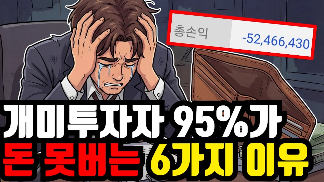 개미투자자들이 상승장에서도 돈을 잃는 6가지 이유 (이 영상만 제대로 이해하면 돈은 안잃습니다)